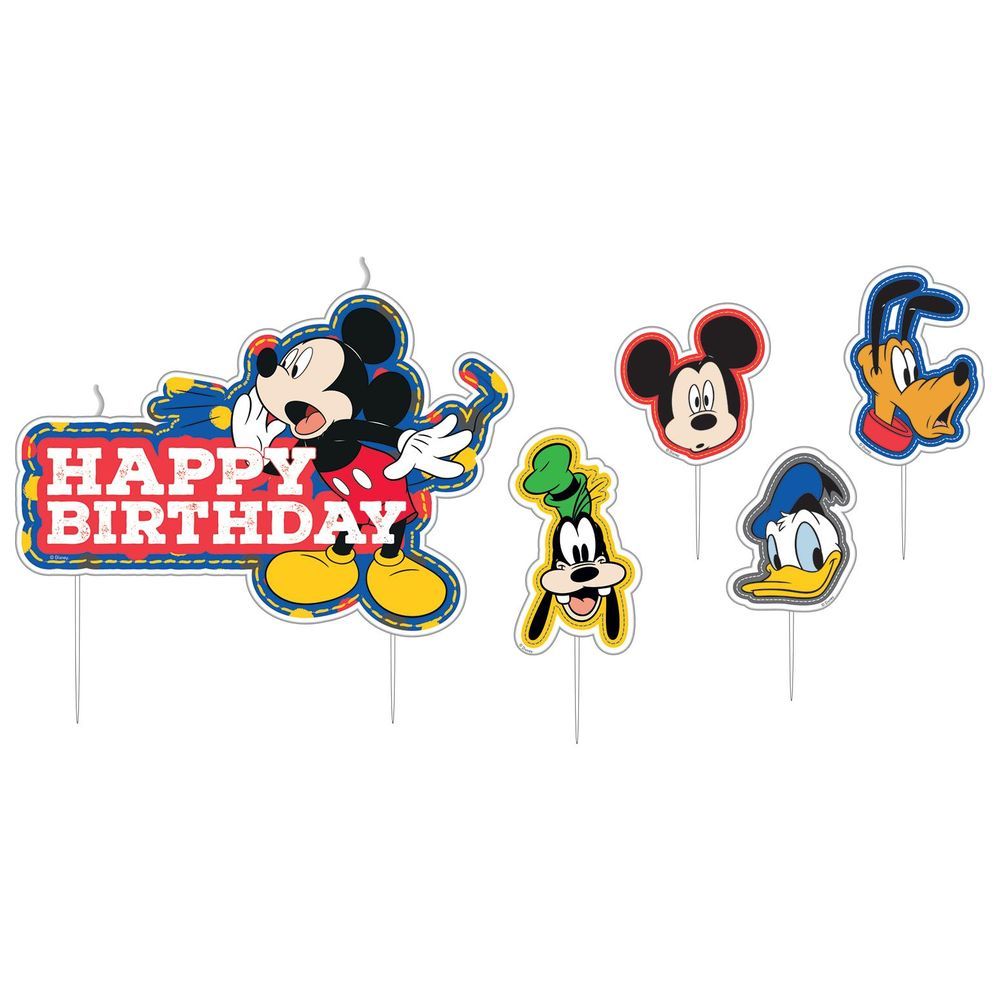 Mickey Mouse Candles & Figured Picks 17pcs