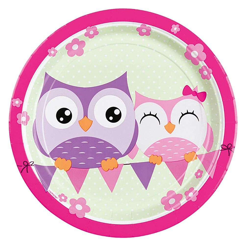 Amscan - Owls Dinner Plates 9" 8pcs