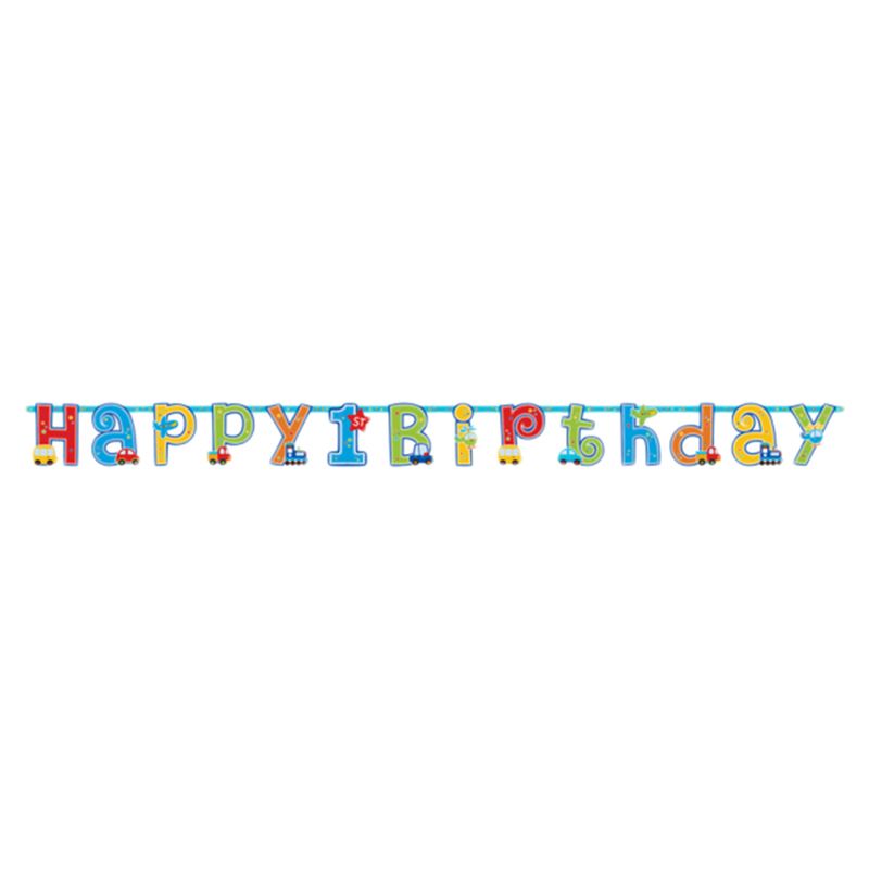 All Aboard Birthday Letter Banners Combination