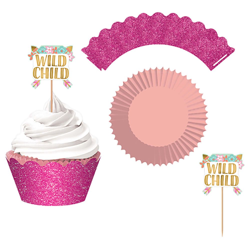 Boho Birthday Girl Cupcake Kit