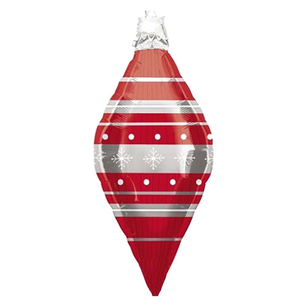 Red Holiday Ornament Supershape Balloon 37"