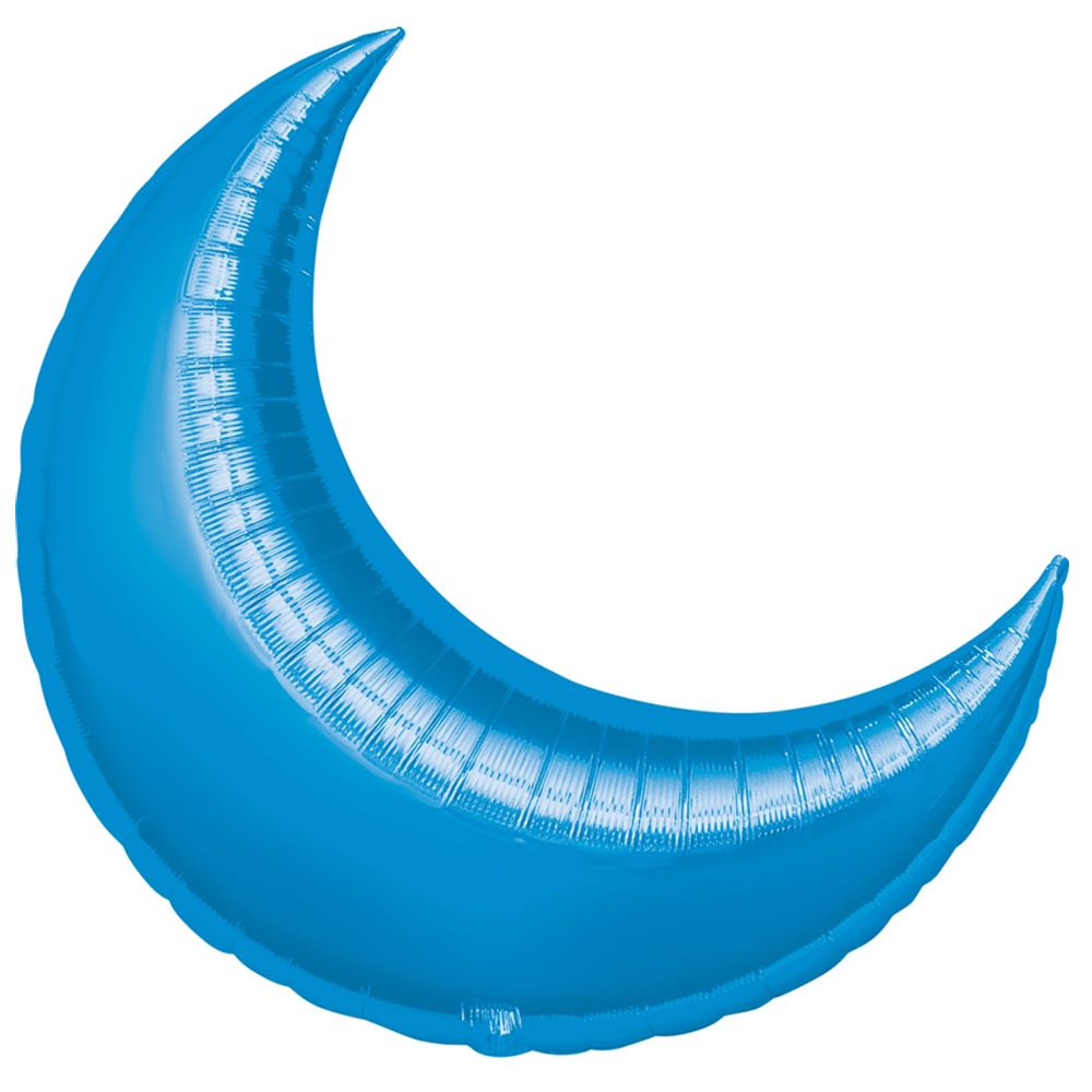 Anagram - P30 Blue Crescent Super Shape Balloon 35in