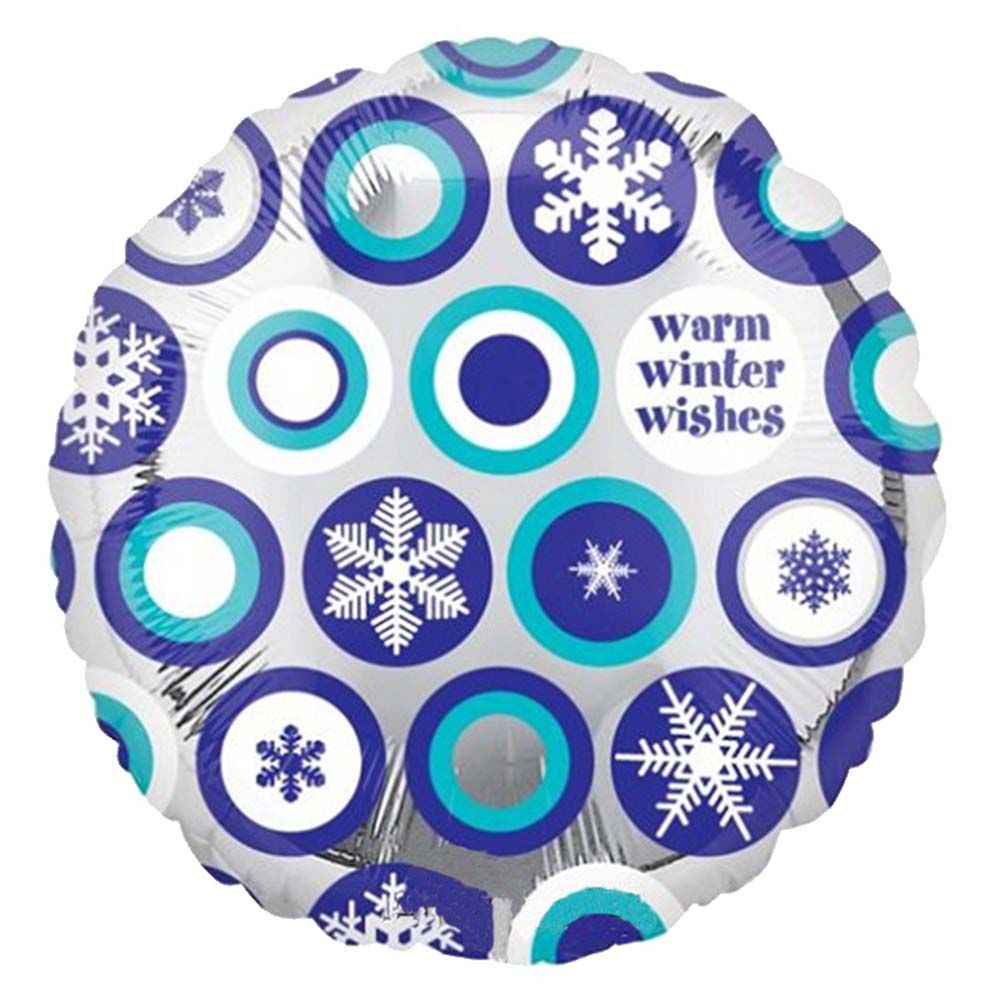 Winter Wishes Snowflakes Foil Balloon 18"