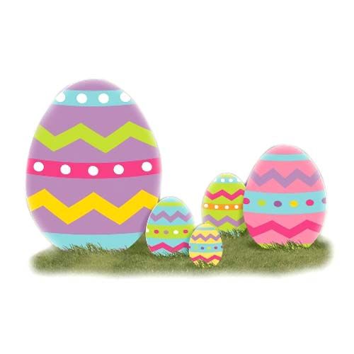 Easter Eggs Yard Sign 5ct