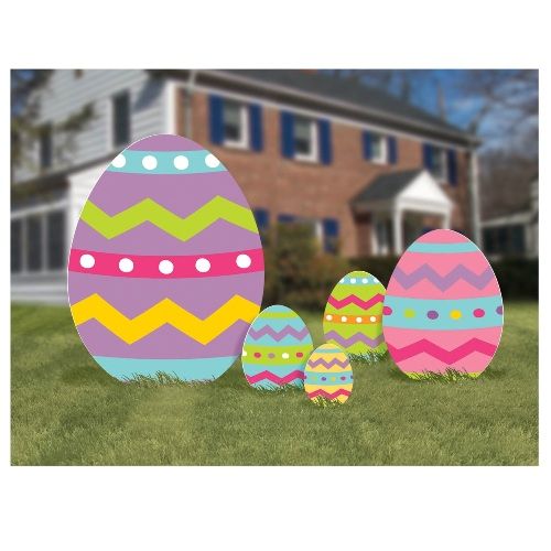 Easter Eggs Yard Sign 5ct