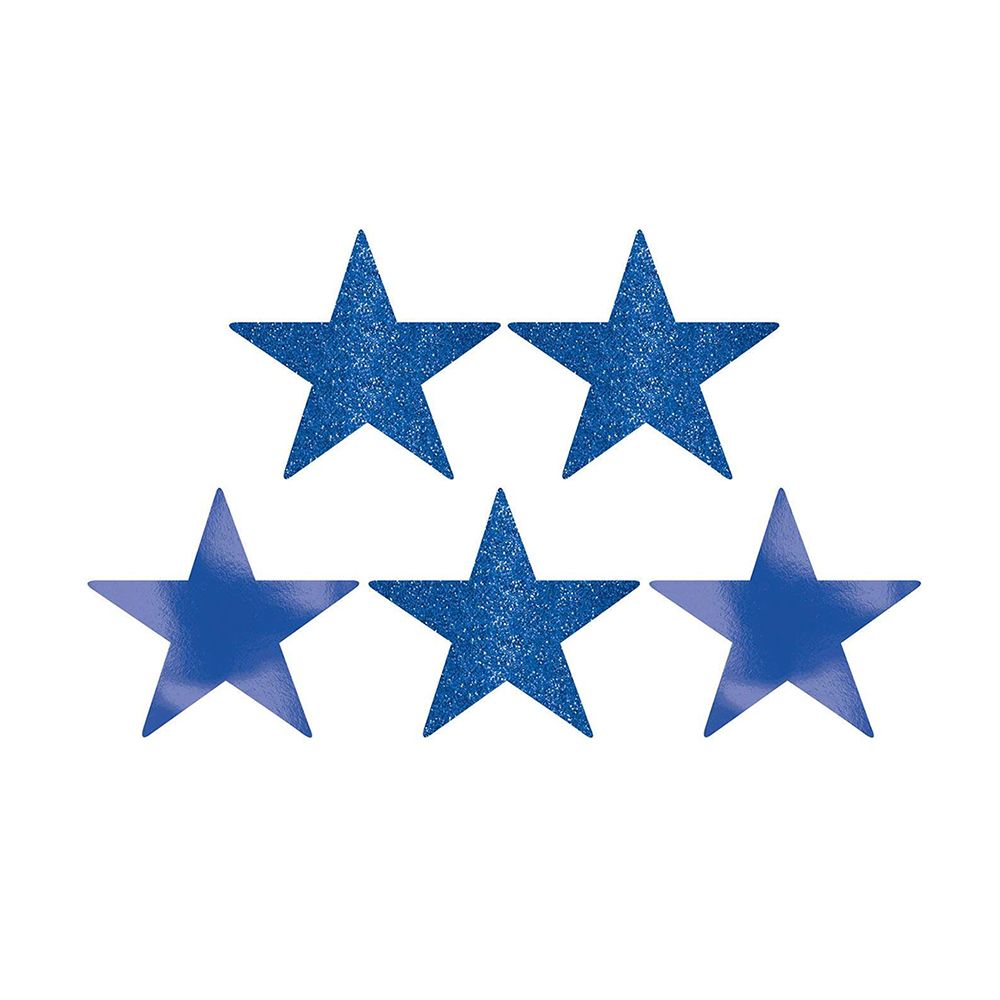 Amscan - Star Foil Cutouts 5" 5pcs - Royal Blue