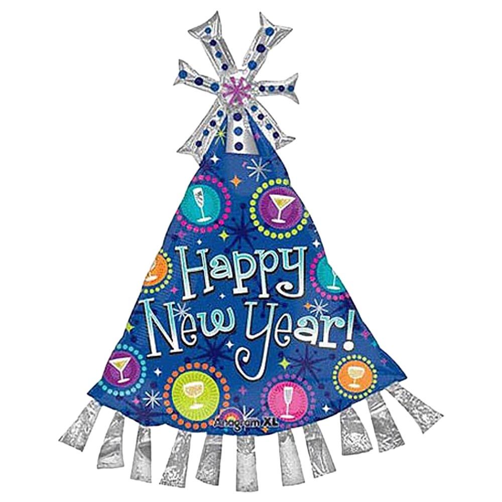 اناغرام - بالون فويل - Happy New Year - قبعة حفلة