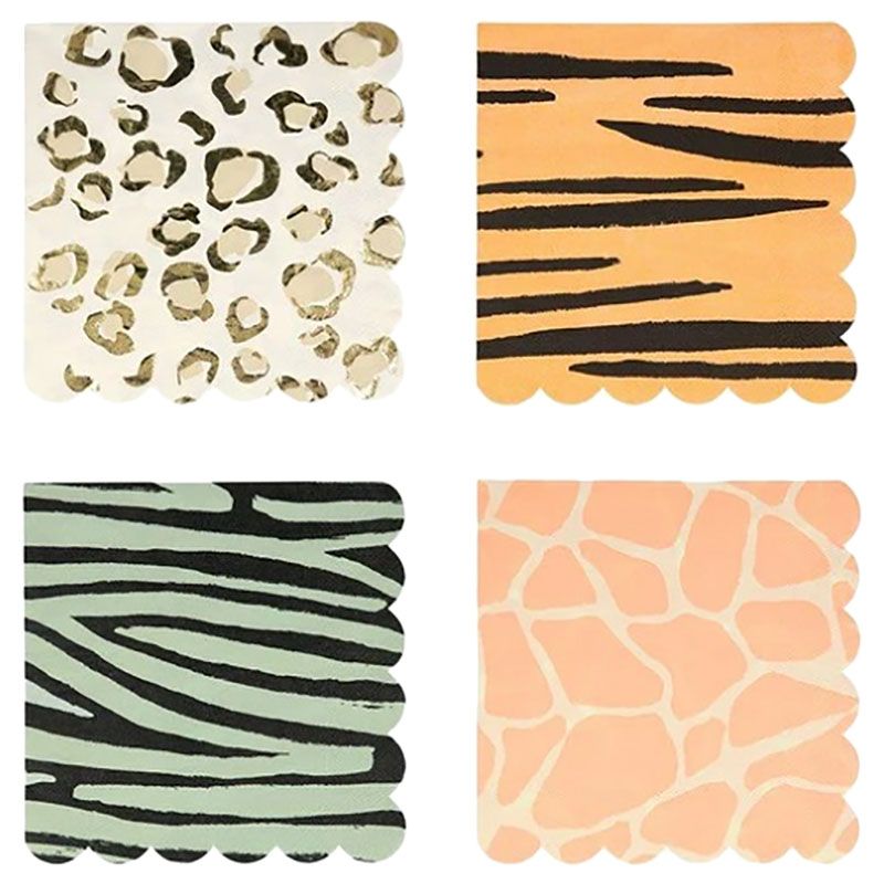 Meri Meri - Safari Animal Print Large Napkins