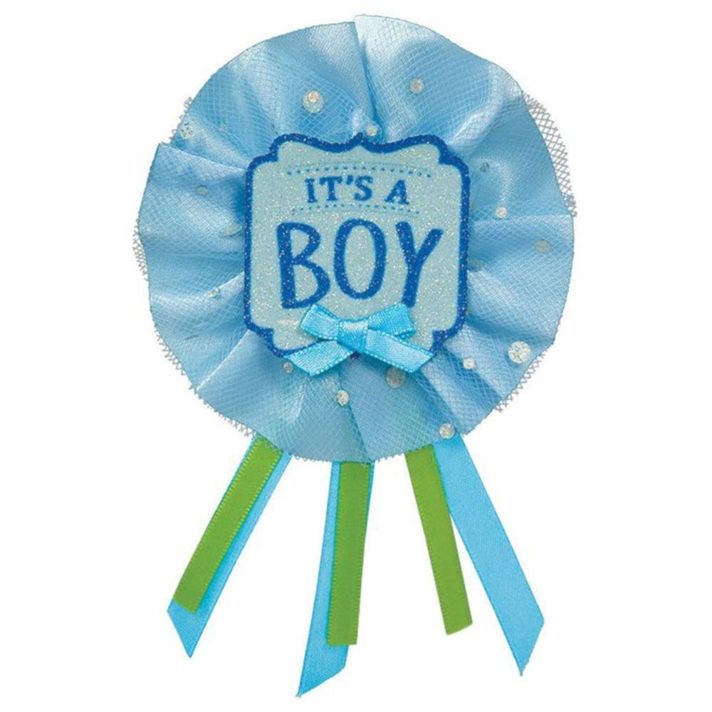 Amscan - It'S A Boy Fancy Glitter Award Ribbon