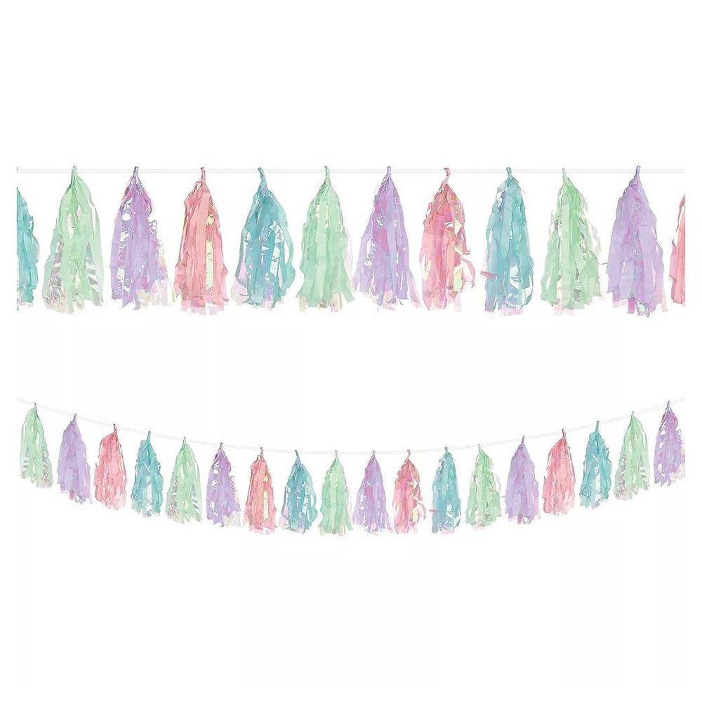 Pretty Pastel Party Glitter Tassel Garland