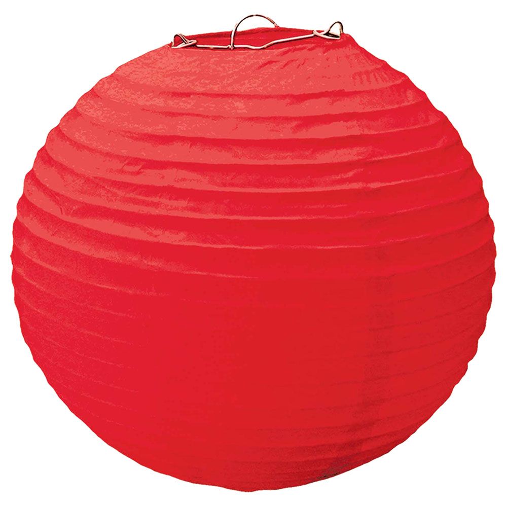 Apple Red Round Paper Lanterns 3Pcs