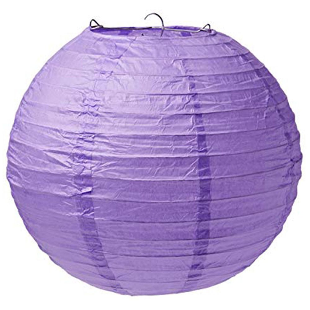 Amscan - Purple Round Paper Lanterns Paper 9.50in, 3pc