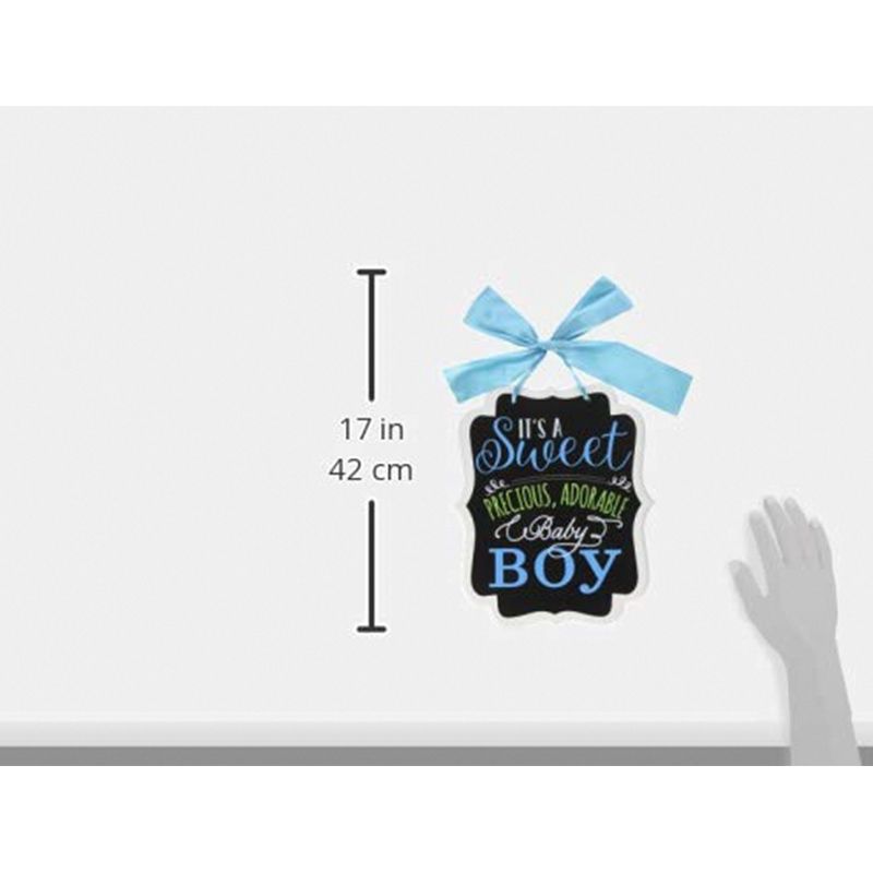 Amscan - Baby Shower Boy Sign - Ribbon Bow Hanger