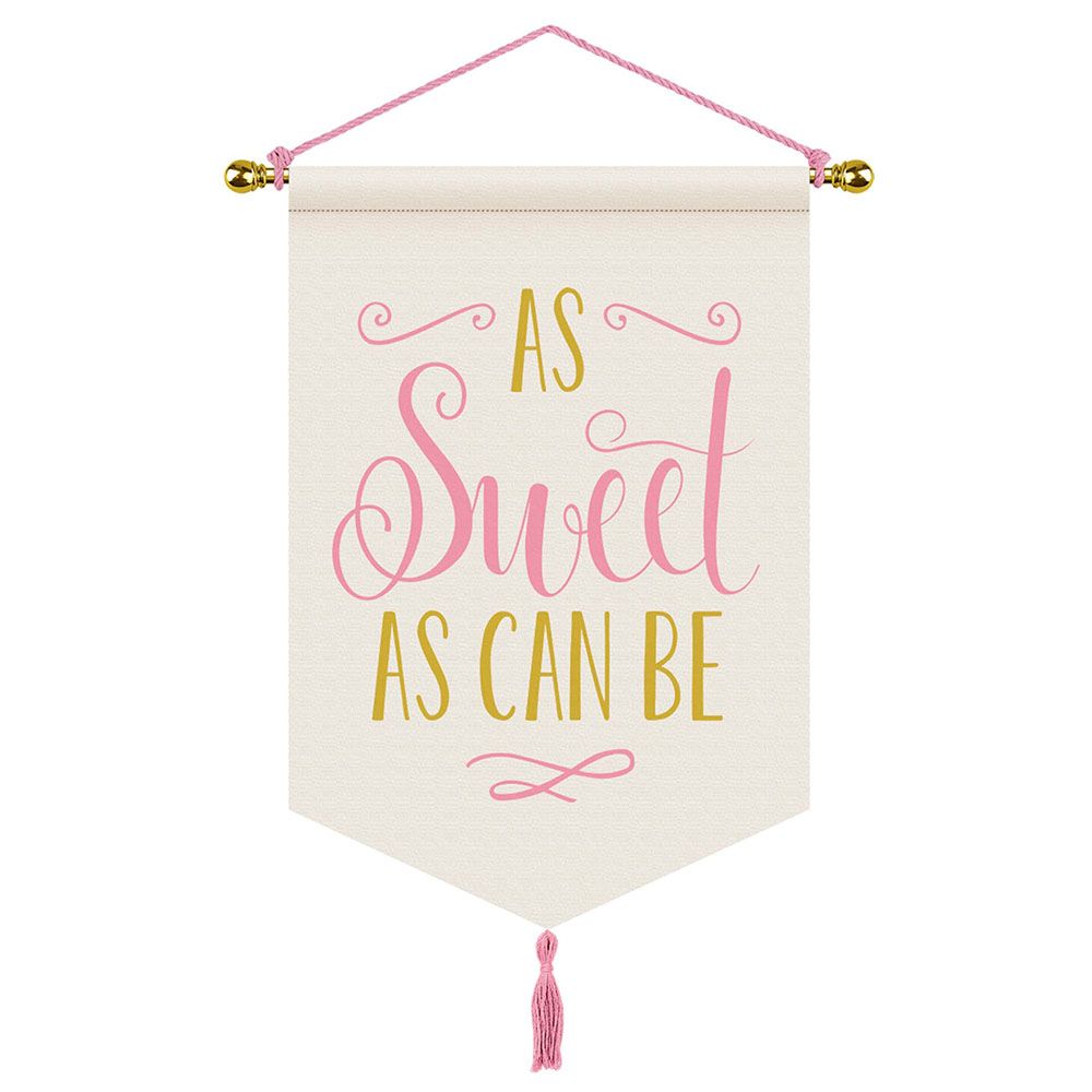 Amscan - Floral Baby Canvas Hanging Sign Decoration