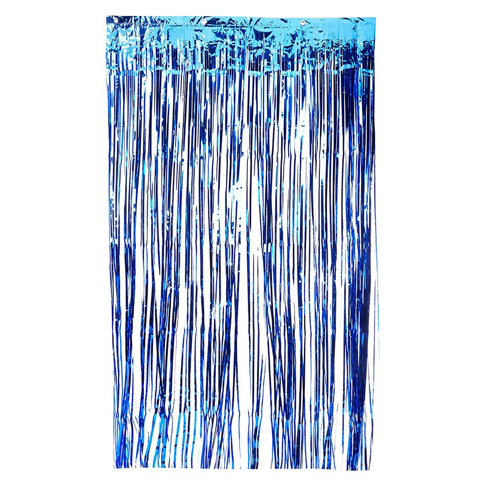 Amscan - Metallic Curtain 8ft - Royal Blue