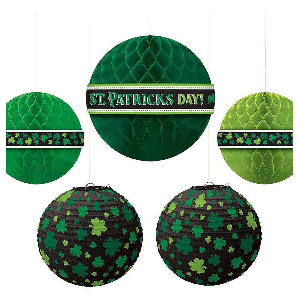 Party Centre - St Patrick Lantern Hanging Bouquet - 5pc-Set