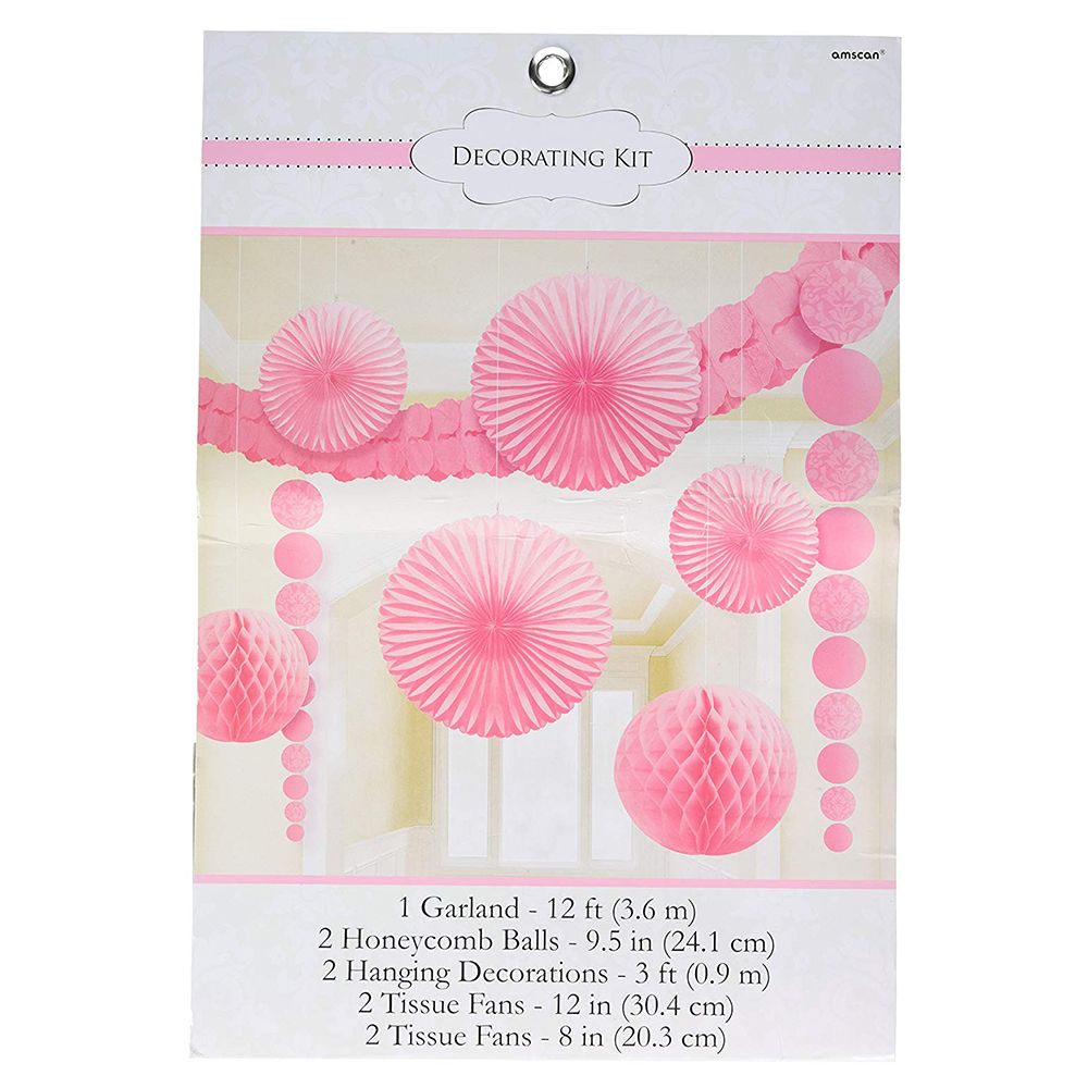 Amscan - New Damask Decorating Kit 9pcs - Pink