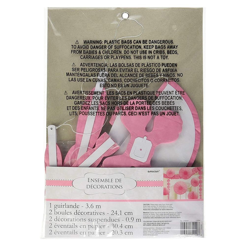 Amscan - New Damask Decorating Kit 9pcs - Pink