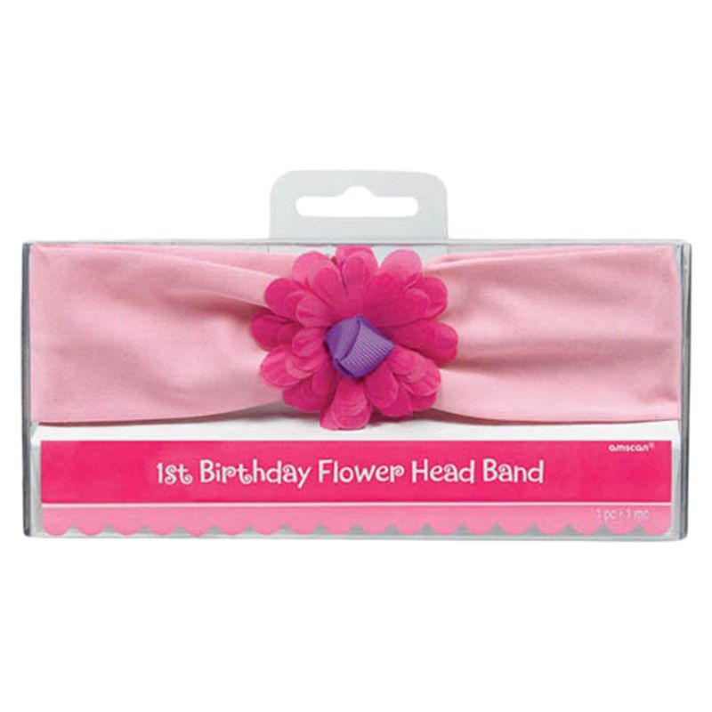 1st Birthday Hair Band Flower