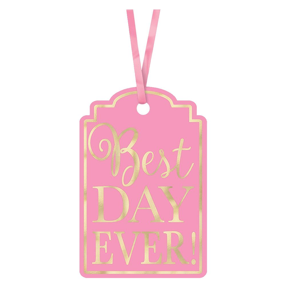 Amscan - New Best Day Ever Tags 25pcs - Pink