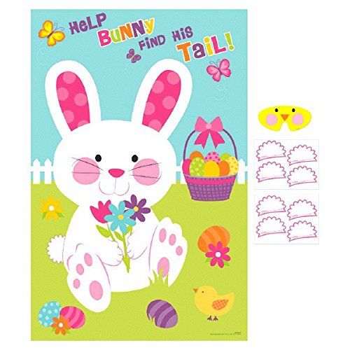 Easter Bunny Pin The Tail Board Game