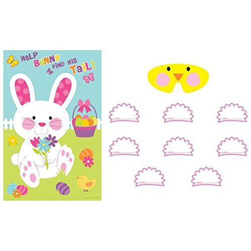 Easter Bunny Pin The Tail Board Game