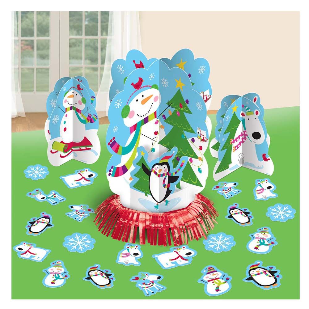 Joyful Snowman Table Decorating Kit 23pcs