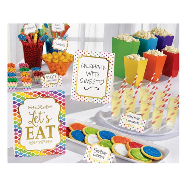 Amscan - Paper Mini Buffet Decorating Kit - Rainbow