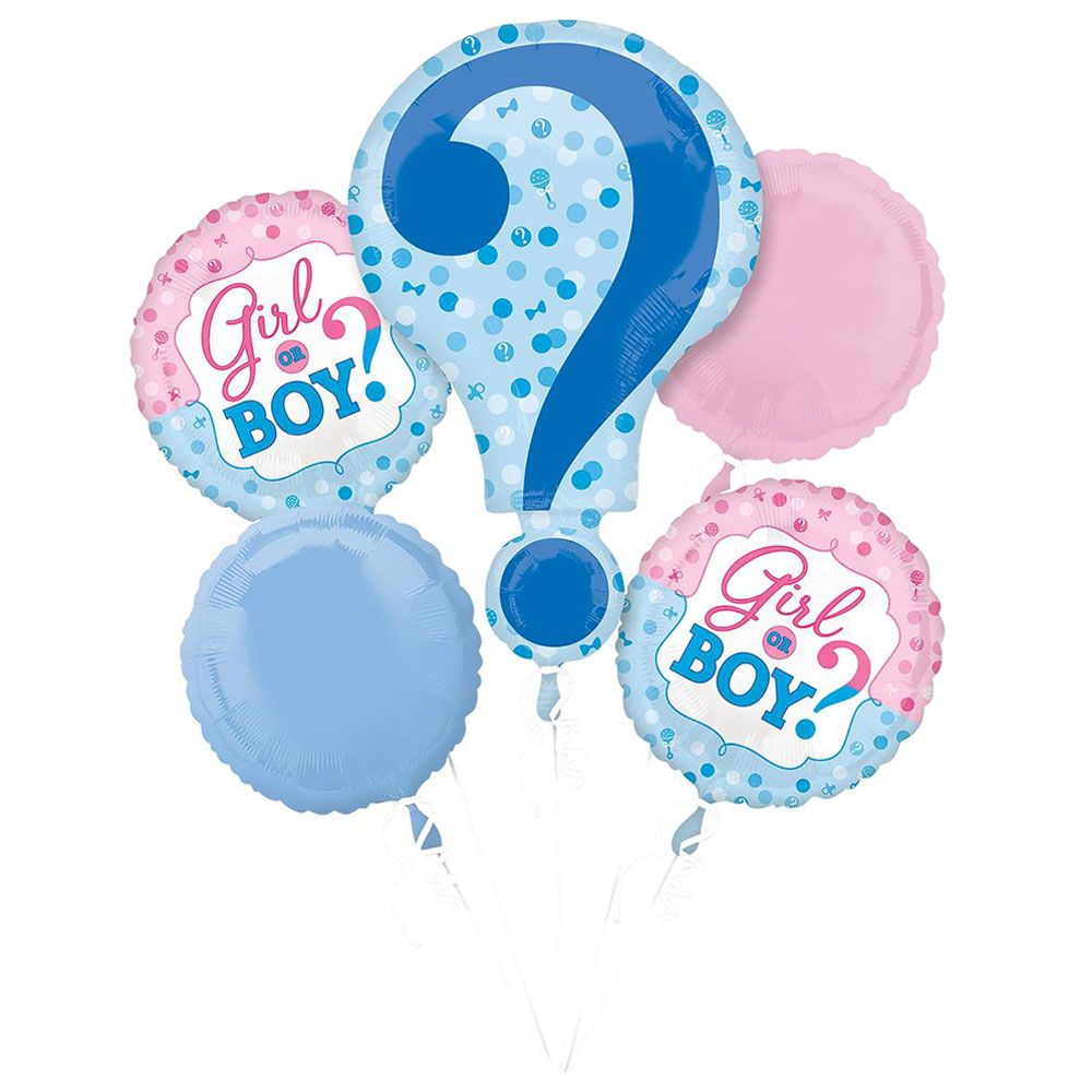 Party Centre - Gender Reveal Balloon Bouquet 5pcs