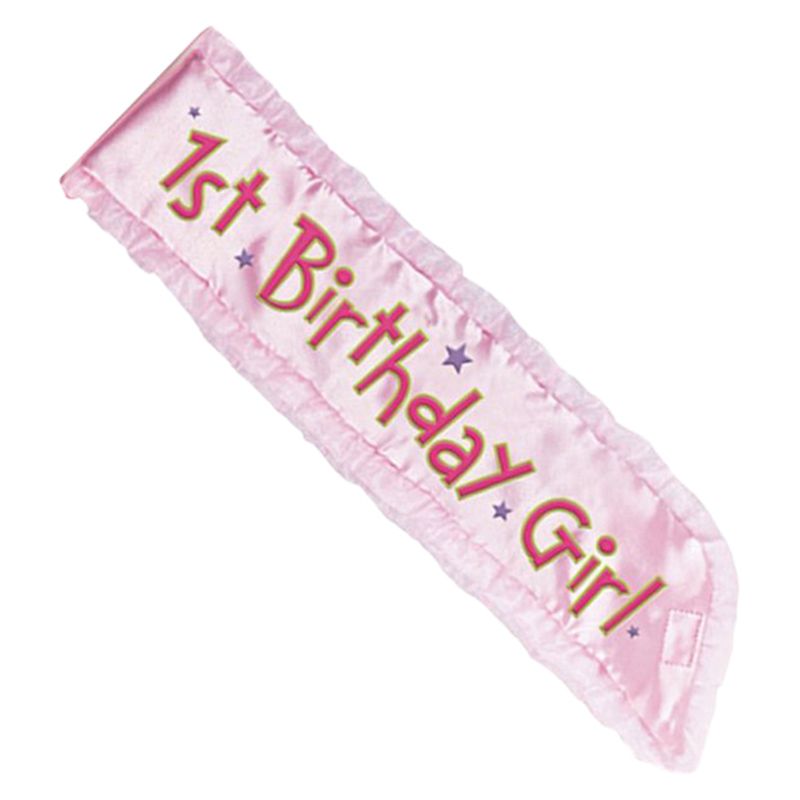 Girls 1st Birthday Sash