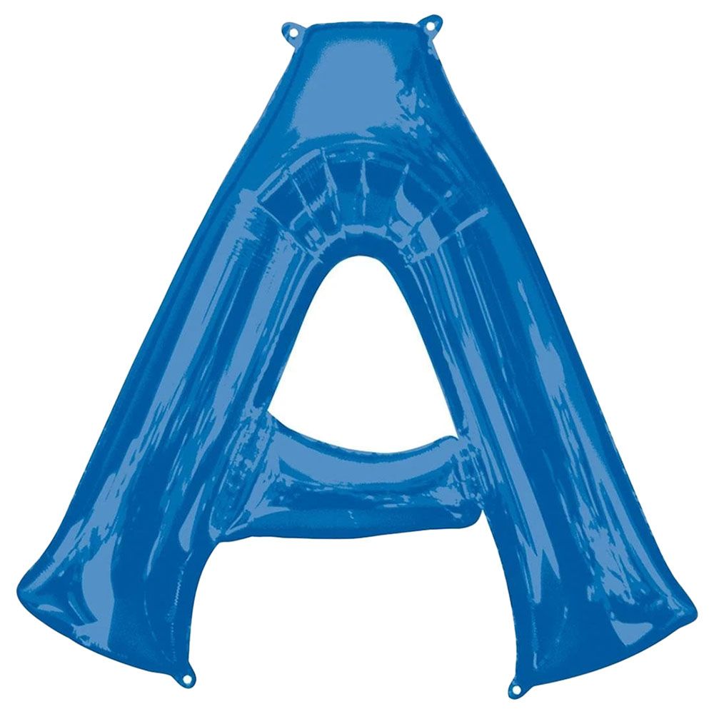 Party Centre - Letter A SuperShape Foil Balloon - Blue