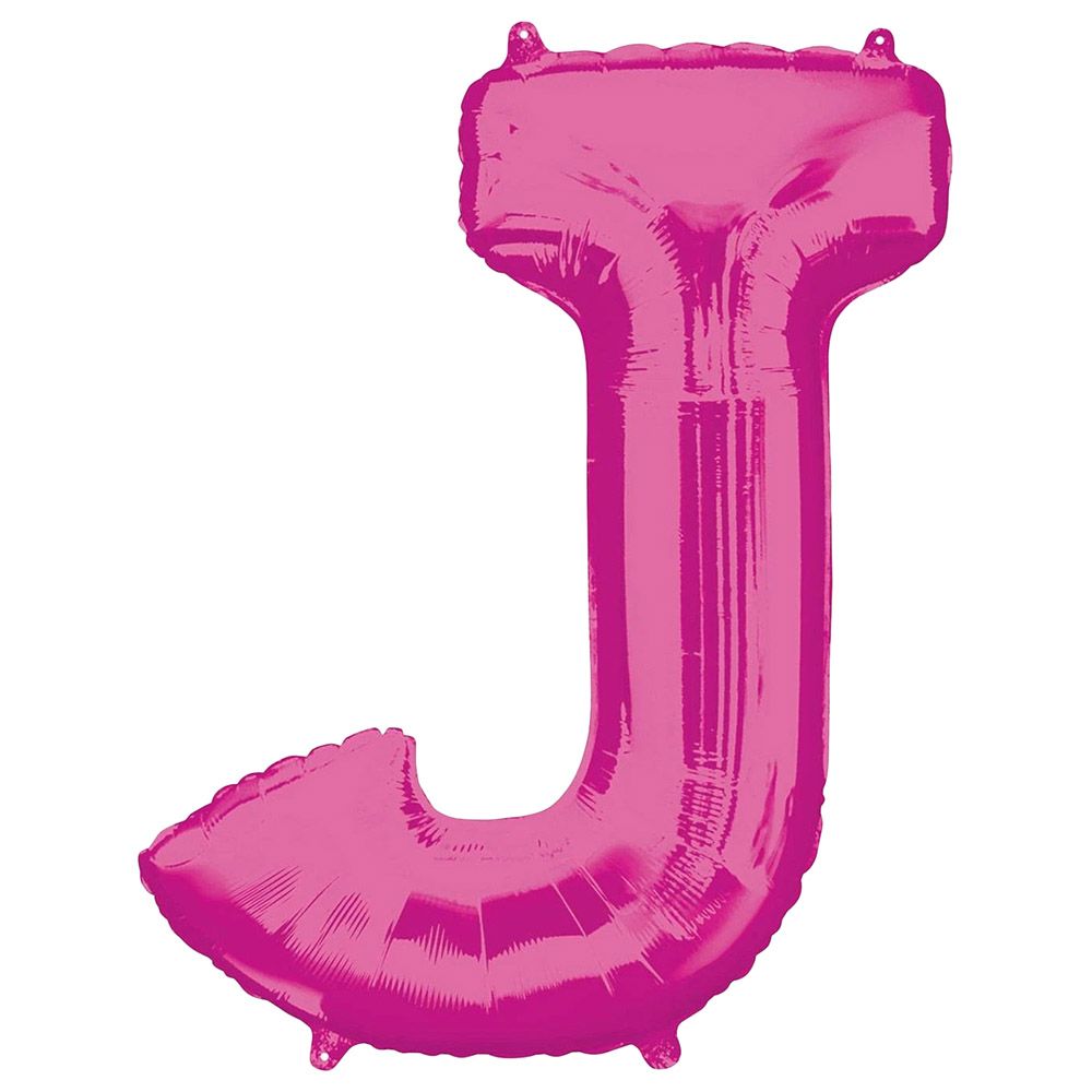 Party Centre - Letter J SuperShape Balloon - Pink