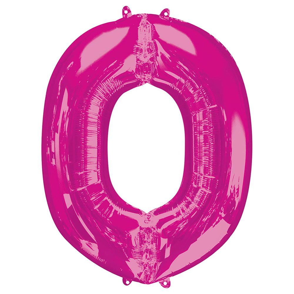 Party Centre - Letter O SuperShape Foil Balloon - Pink