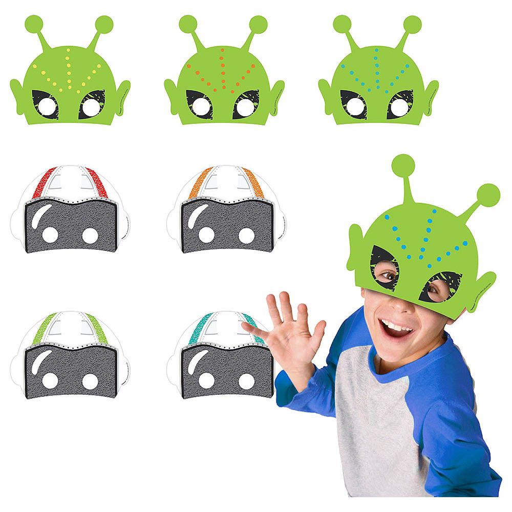 Blast Off Birthday Masks