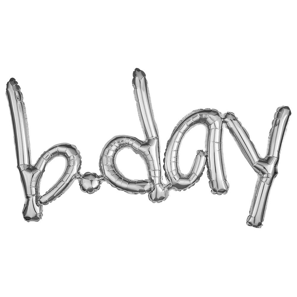 بالون فويل - Bday - فضي