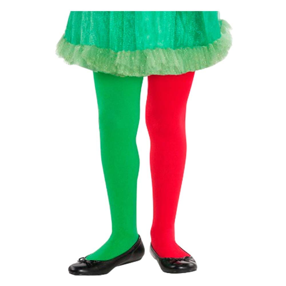 Elf Tights - Green & Red