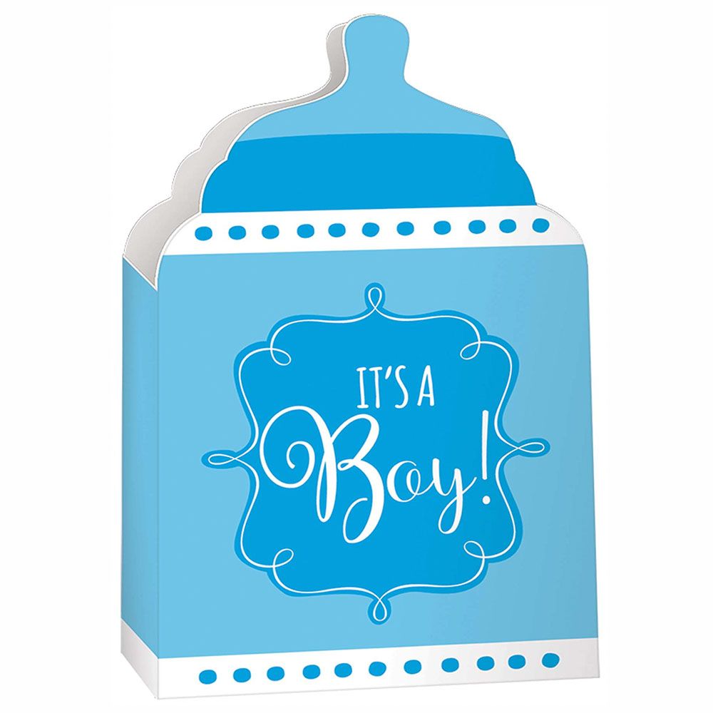 Amscan - Baby Shower Blue Bottle Paper Containers 24pcs