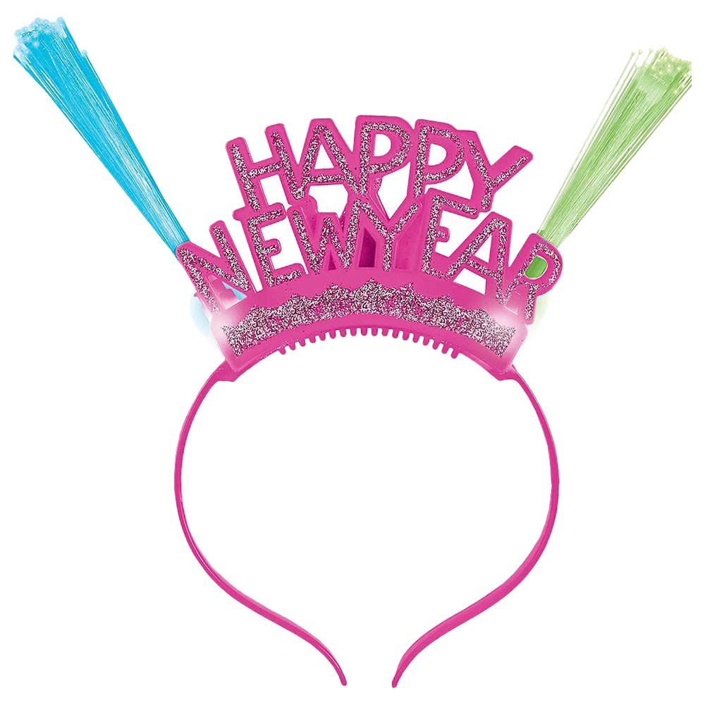 Amscan - Happy New Year Neon Light Up Fiber Optic Headband