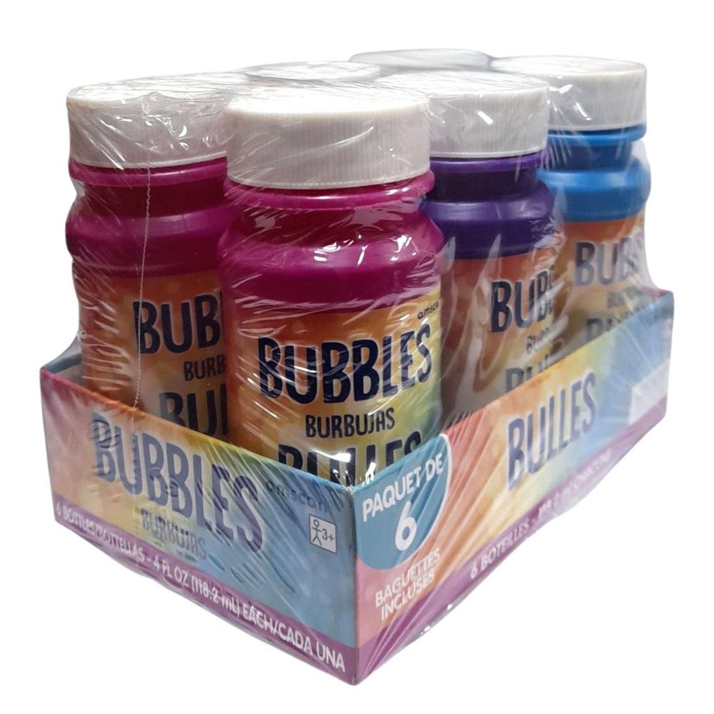 Party Bubbles 4oz - 6pcs - Assorted