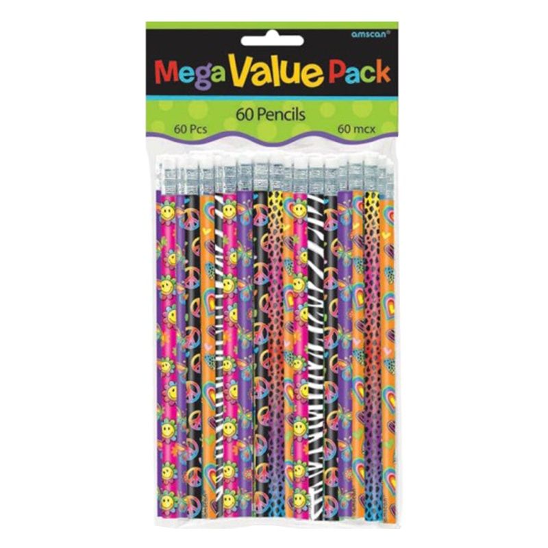 Girl Pencil Mega Value Pack Favors 60pcs