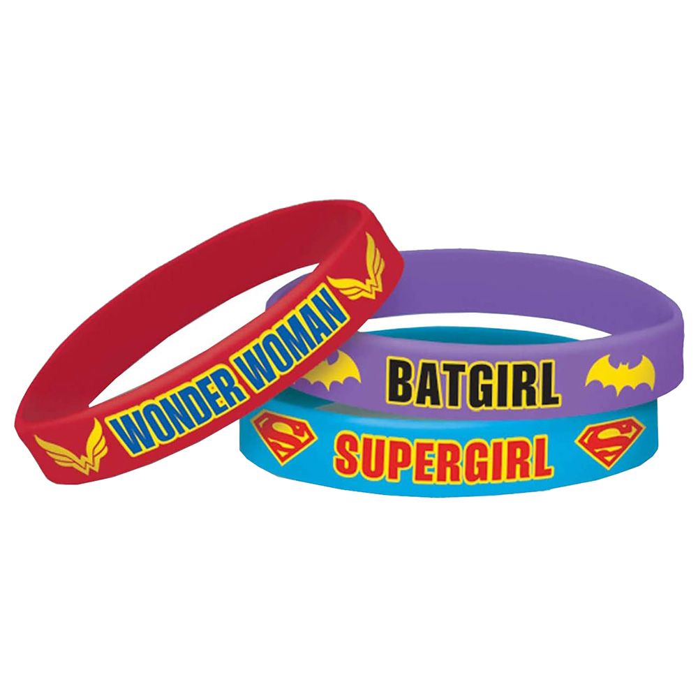 Party Centre - DC Superhero Rubber Bracelets Birthday Party Favors - 6pcs