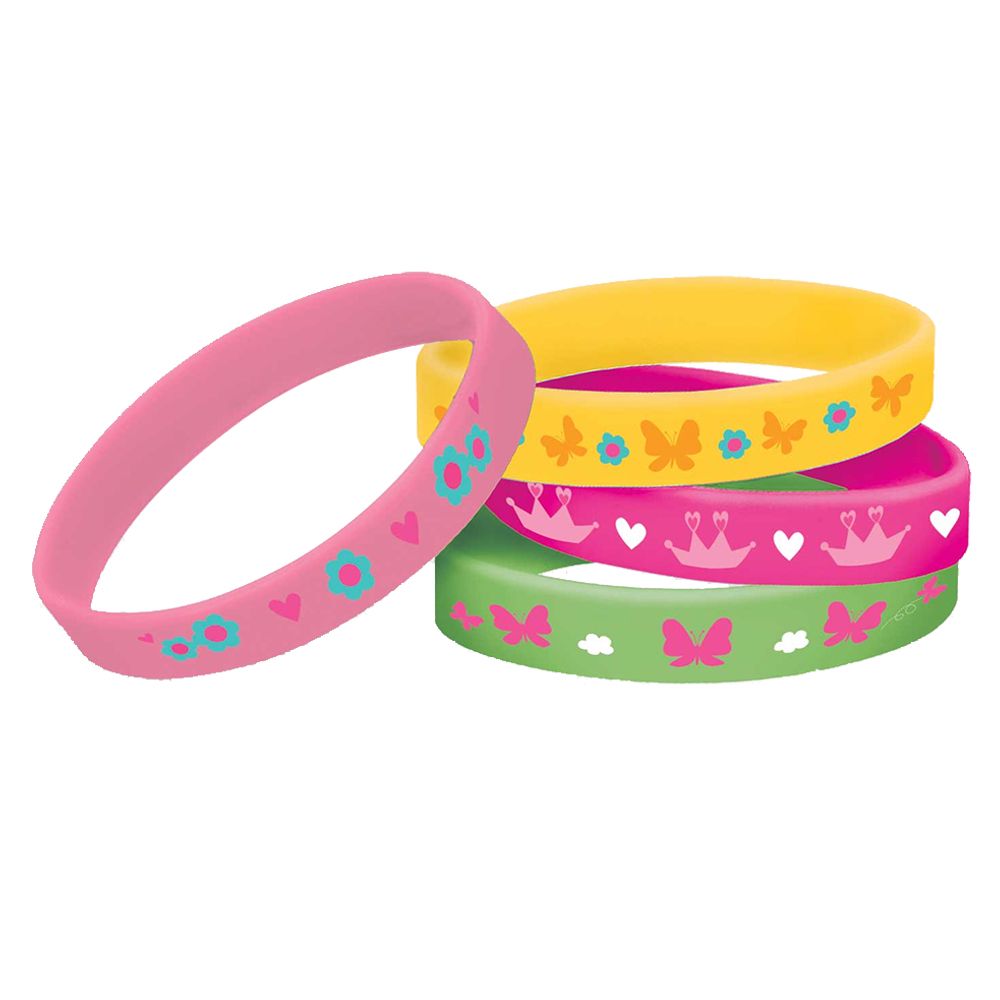 Woodland Princess Rubber Bracelets 4pcs