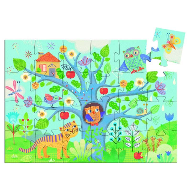 Djeco - Hello Owl Silhouette Puzzle 24pcs