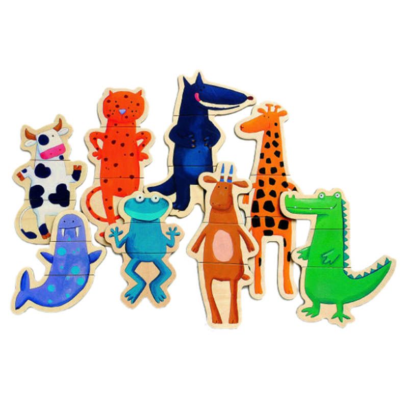 Djeco - Wooden Magnetic Crazy Animals