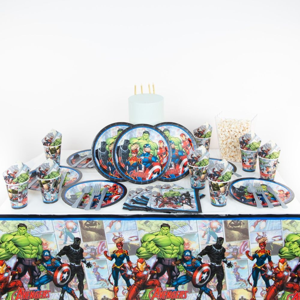 Party Centre - Avengers Tableware Party Supplies for 8 Guests