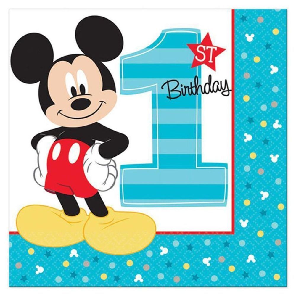 Party Centre - Mickey Fun Tableware Party Supplies for 8 Guests