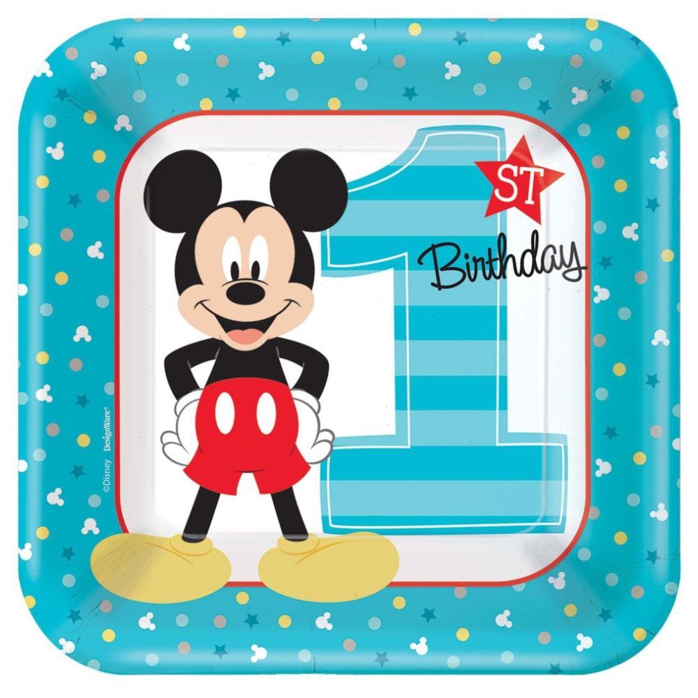 Party Centre - Mickey Fun Tableware Party Supplies for 8 Guests