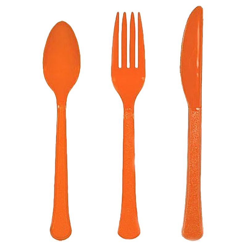 Party Centre - Tableware Kit For 20 Guest - Orange & Blue 