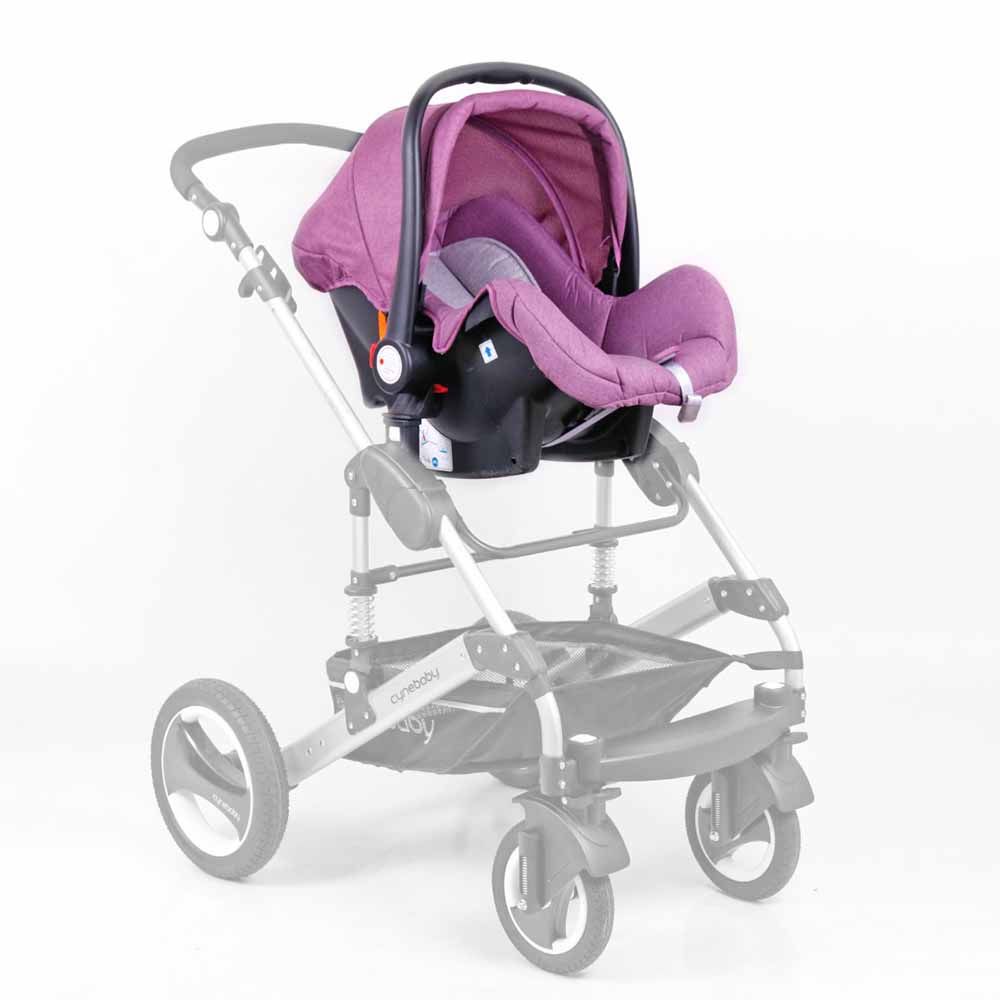 Cynebaby Safety Car Seat With Stroller Adaptor - Purple