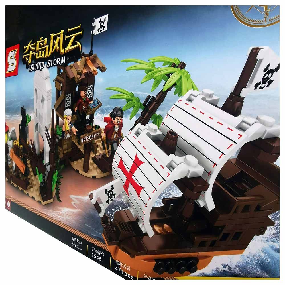 Sembo - Capture The Island Pirate Storm Building Blocks - 471 Pcs